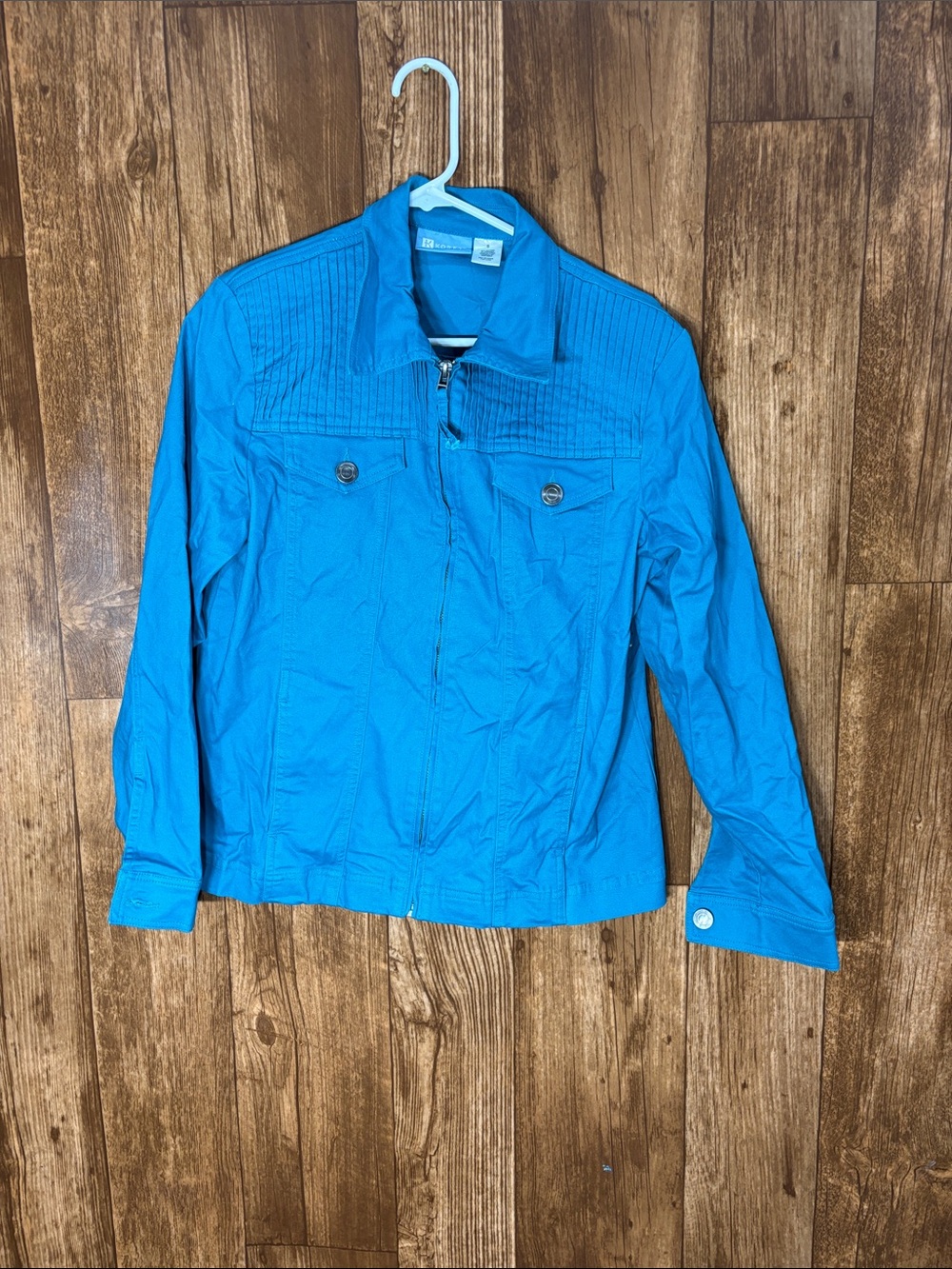 Koret Bright Blue Zip-Front Jean Jacket